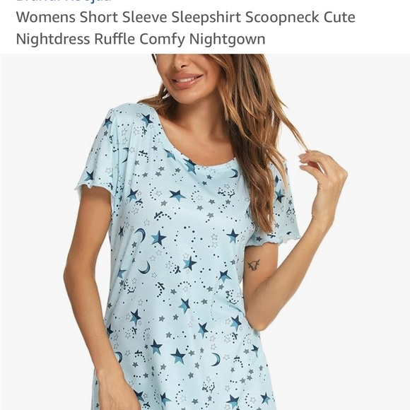 Blue Star and Moon Nightgown - Picture 8 of 9